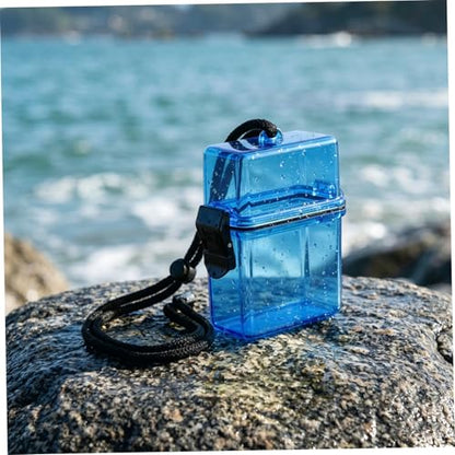 UPKOCH Portable Waterproof Dry Box for Diving and Outdoor Fishing, Plastic Sealed Storage Case with Rope and Latch, Secure Attachment and Rapid Single Hand Access for Keys and Id Cards