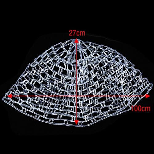 EBTOOLS Depth 10.6inch Rubber Fishing Mesh, Fly Fishing Net Fish Landing Net Replacement, Trout Bass Net Soft Rubber Mesh Catch and Release Net