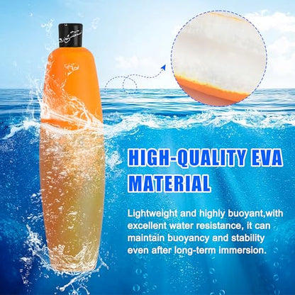 SILANON Peg Floats Fishing Bobbers,Foam Cigar Fishing Floats Bobbers Catfish Floats Slip Fishing Cork Bobbers with Pipe Plug for Catfish Santee Rig Freshwater Saltwater Fishing - size: 2 inch, style: Orange-30pcs