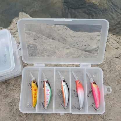 Minnow Fishing Lures crankbaits Set, 1/5oz Hard baits with Vibrant Colors for Trout, bass, Perch - Ideal for Stream and Lake Fishing， 5-Pack - style: M3