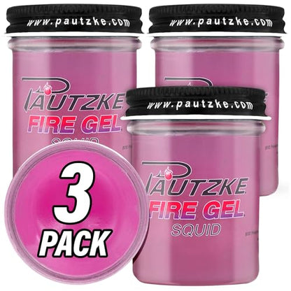 Pautzke Fire Gel Bait Scent Fishing Attractant, Long-Lasting Fish Scent Gel, Freshwater Saltwater Compatible, Strong Scent Trail, Easy Apply Lure Enhancer - color: 3-Squid