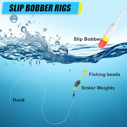 SILANON Slip Bobbers Fishing Floats and Bobbers Balsa Wood Slip Bobbers Floats Spring Bobbers for Crappie Catfish Trout Panfish Walleyes Fishing Bobbers 10pcs - color: 2.44in X 0.59in X 5in - 10pcs