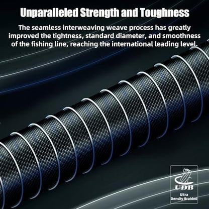 SeaKnight LURELOGS U8 V2 8-Strand Braided Line, 164Yards/150M 0.13MM-0.29MM,14Lb to 52Lb Test Power, PE Fishing Lines for Saltwater Freshwater - color: Blue, size: 52LB(0.29mm)-164Yds