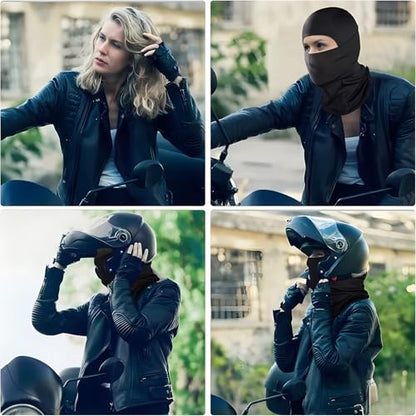 6 Packs Ski Mask Sun UV Protection Hood Breathable, Balaclava Face Mask for Men Women - Motorcycle Fish - color: 6pcs Black-1