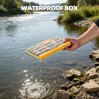 RUNCL 3600 Standard Fishing Tackle Box, Waterproof Floating Lure Storage Box with Adjustable Dividers, Clear Rust-Proof Utility Tray for Terminal Tackle, Hooks and Sinkers - color: 3600 Standard