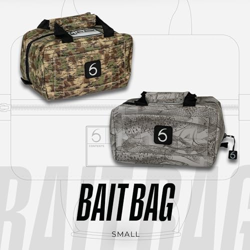 6th Sense Fishing Small Bait Bag – Durable Soft-Sided Storage for Bass Fishing, Salt Water, and Crappie Fishing (Willis - Thermal Hog) - color: Willis - Thermal Hog