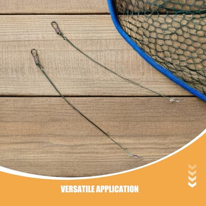 Yardwe 60pcs Fishing Wire Leader: Bite-Proof Steel Fishing Line - High Strength Leader Line Tackle for Saltwater and Freshwater - Portable Wire Trace Kit 15/20/25cm
