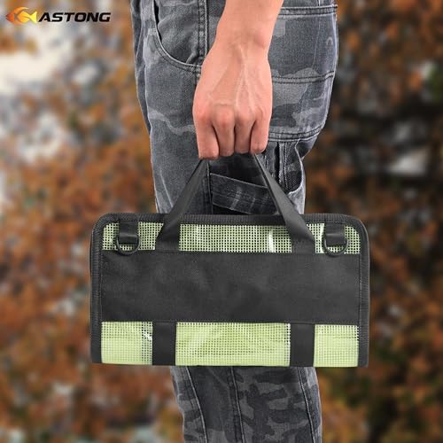 Fishing Lure Stroage Bag Covenient 6 Pocket Large Capacity PVC Heavy Duty Protective Cover Durable Fishing Bag for all Fishing Bait Trolling Fishing Lure Wraps Box for Saltwater (1pc, Yellow) - color: Yellow