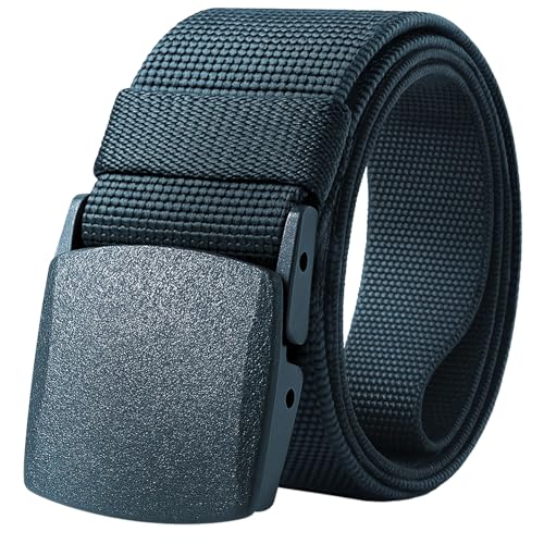 TECEUM Tactical Belt – Heavy-Duty & Quick Release – Military, Work, Rigger, Duty & Utility Belt for Men - color: Buckle 2 - Navy Blue, style: Medium-for Waist 36"-42" (Length 49")