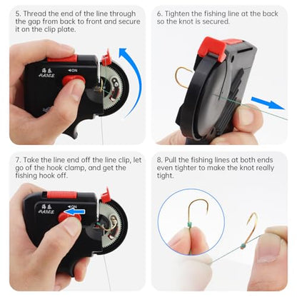 Automatic Fishing Hook Tier Machine, Electric Device Fast Tying Tyer, Fishing Hook Line Tyer Machine Tying Device, Bundle Tie Knot Tools