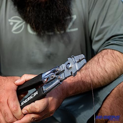 HI-SEAS Grand Slam Aluminum Fishing Line Crimp Sleeves - Bulk 500 Pieces, Durable and Strong Crimps for Monofilament 40lb Test up to 600lb Test for Saltwater Fishing Leaders - style: 500 Pc/0.8 Mm