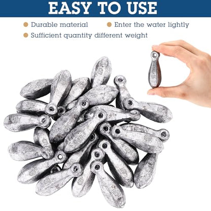 27 Pcs Bank Sinker Fishing Sinkers Weights Bank Weights for Ocean Saltwater Freshwater Surf Bass Catfish Fishing Casting Gear Tackle - size: 5 oz