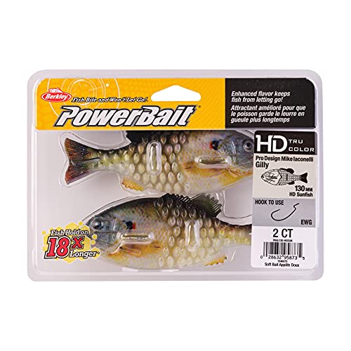 Berkley Powerbait Gilly Fishing Soft Bait - color: HD Sunfish, size: 130mm