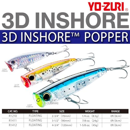 Duel Yo Zuri R 1349 D Inshore - color: Silver Black, size: 3-1/2"