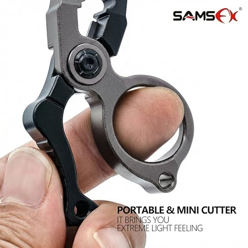 SAMSFX Mini Fishing Pliers with Fly Fishing Zinger Retractor, Fish Hook Remover Tool, Split Ring Pliers for Saltwater & Freshwater, Tungsten Carbide Cutters, Fishing Gear Gift for Anglers - color: Silvery