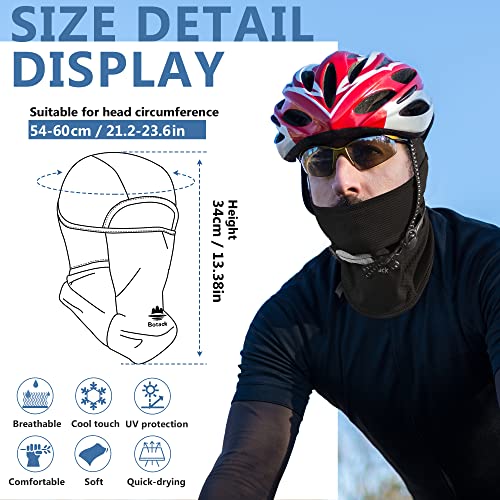 Balaclava Ski Mask, Sun UV Protection Breathable Full Head Face Mask for Men Women Skiing Cycling - color: 2 Packs - Black