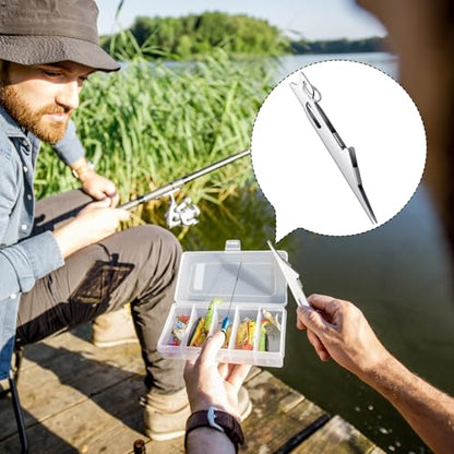 Gisafai 6 Pcs Fishing Line Knot Tyer Tying Tool Quick Tie Nail Knot Tying Tool Fly Fishing Angler Accessories Fly Equipment for Hooks Lures Lines Men - color: Silver