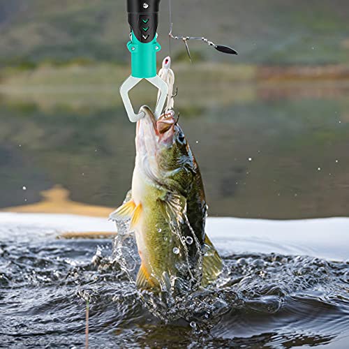 mouhike Fishing Tool Kit Fishing Pliers, Fish Lip Gripper, Fishing Hook Remover, Handheld Digital Fishing Scale, Ice Fly Fish Pliers Fishing Gear Accessories Fishermen Gift (Battery Not Included) - color: Brightgreen+black, style: 3pcs_Tools