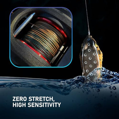 Reaction Tackle Braided Fishing Line - Strong Abrasion-Resistant Smooth Casting Zero Stretch PE Braid Line - Saltwater & Freshwater Fishing - color: X8 Hi Vis Orange, size: 10 Lb (1000 Yards)