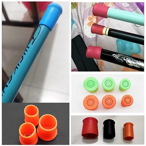 Fishing Rod End Cap Plug Saver Rear Front Stopper Non-Slip Silicone Protective Cover Case Butt Cushion Seat Protector - size: ID 12mm-19mm