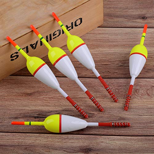 AGOOL Slip Bobbers Wood Fishing Floats and Bobbers Spring Bobbers Stick Slip Bobbers for Crappie Fishing Bobbers for Crappie Panfish Walleyes Trout Bass Fishing 5/10pcs - color: 1.97 x 0.91 x 5.63 inch - 20pcs