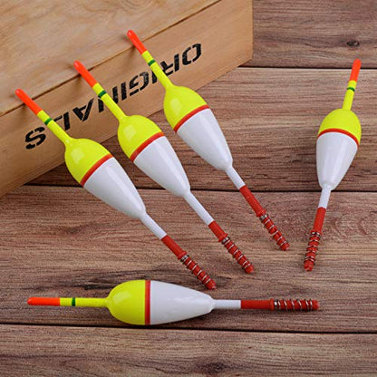 AGOOL Slip Bobbers Wood Fishing Floats and Bobbers Spring Bobbers Stick Slip Bobbers for Crappie Fishing Bobbers for Crappie Panfish Walleyes Trout Bass Fishing 5/10pcs - color: 1.97 x 0.91 x 5.63 inch - 20pcs