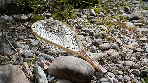 Kingfisher Fishing for Fly Fishing Landing Net Wooden Frame Trout Fishing Net Soft Rubber Mesh