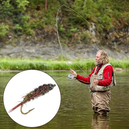 10 Pcs Fly Fishing Flies Kit, Stonefly Nymph Baits for Trout Fishing Flies, Fly Nymphs Assortment Kit, Artificial Insect Bait Lure