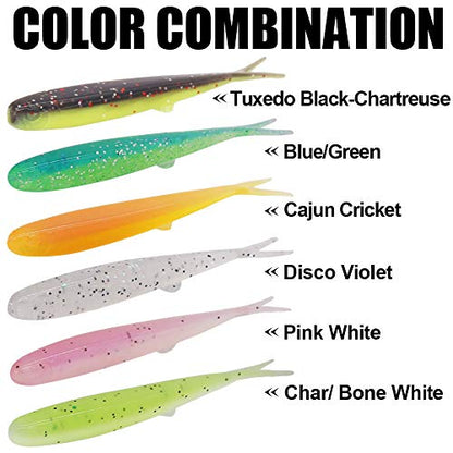 Crappie-Baits- Plastics-Jig-Heads-Kit-Shad-Minnow-Fishing-Lures-for Crappie-Panfish-Bluegill-40 &135 Piece Kit - color: CRAPPIE MINNOW 40 pc. KIT COMBO 2