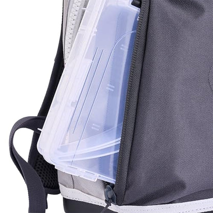 Plano Weekend Softside 3700 Tackle Backpack, Cutting-Edge Fishing Tackle Bag, Molded Waterproof Base, Spacious Storage, Die Cut Tool Sleeves, Daisy Chain Attachment Points - color: Slate, style: 3700 Backpack