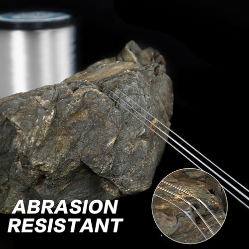 UANTA Monofilament Fishing Line, Superior Abrasion Resistance Mono Line, Ultimate Saltwater Fishing Line Leader Materials, 2025 New Fishing Line Unique Camo Design - color: CLEAR, size: 80LB(1200YDS)