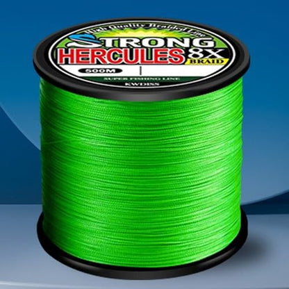 Premium 8-Strand PE Fishing Reel Line – 500m Green Super Strong Tensile Fishing Reel Line - size: 70lb