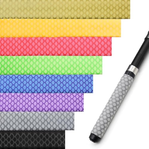 Fishing Rod Handle Wrap(Dia: 25/32", 20mm), Fish Scale Pattern Heat Shrink Wrap Grip Tape, Non-Slip, Insulated Abrasion Sleeve Shrink Tube for Fishing Rod Grip, Rod Shrink Tube, 39" (Gray) - color: Gray, size: Diamter:20mm"(25/32 inch)