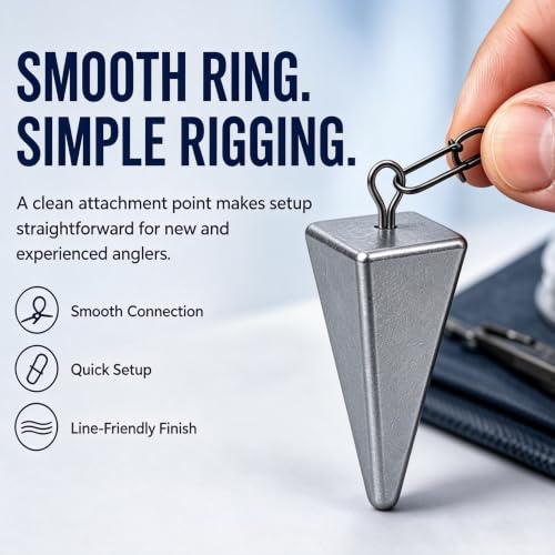 Pyramid Sinkers Fishing Weights, Saltwater Fishing Sinkers for Surf Fishing Gear Tackle - 1oz, 2oz, 3oz - style: 6 Ounce-8pcs