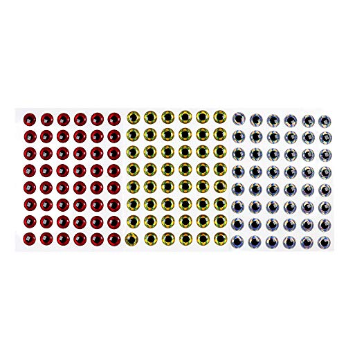 wifreo 300PCS 3D Bionic Fish Eyes Fly Tying Material Lure Eyes 2mm 3mm 4mm 5mm 6mm 7mm 8mm 9mm 10mm - size: 2mm