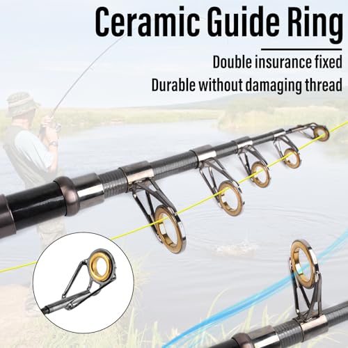 Dr.Fish Fishing Rod and Reel Combos 125-Pieces Telescopic Spinning Pole Reel Gear Equipment Set with Tackle Bag for Adult Collapsible Travel Complete Fishing Set Men Starter Freshwater Saltwater - color: 6ft Rod, 3000 Reel, Camo Bag+Full Kit