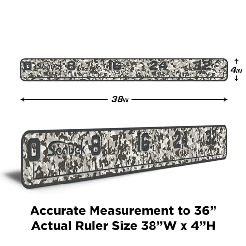 USATuff SeaDek EVA Foam Fish Measuring Ruler for Boat, Fishing, Kayak | Adhesive Backing Peel & Stick - 36" SnowCamo-Darkgray - color: SnowCamo -Darkgray, style: 36 inch