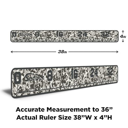 USATuff SeaDek EVA Foam Fish Measuring Ruler for Boat, Fishing, Kayak | Adhesive Backing Peel & Stick - 36" SnowCamo-Darkgray - color: SnowCamo -Darkgray, style: 36 inch