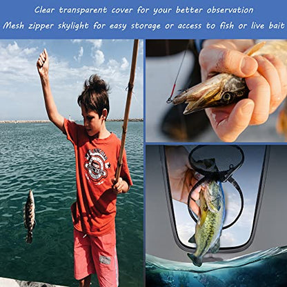 Foldable Transparent Top Cover - Multifunctional Minnow Bucket, Live Fish Container, Outdoor Camping Fishing Bag (Black, 6 Gallon) - color: Black, size: 6 Gallon