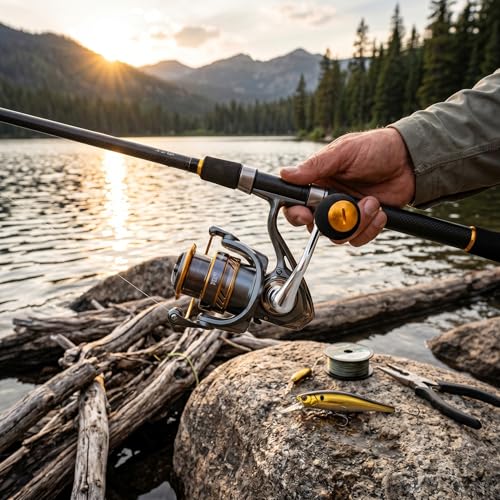 Socobeta Fishing Spinning Reels Replacement Grip, Metal EVA Handle Fishing Spinning Reel Handle Professional for Replacement (4000 5000 6000 Large Size)