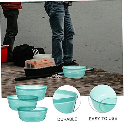 UPKOCH 3pcs Non-Stick Fishing Bait Basin Thick Stackable Mixing Bowls for Easy Bait Storage Outdoor Fishing Tools and Lightweight Design for Anglers
