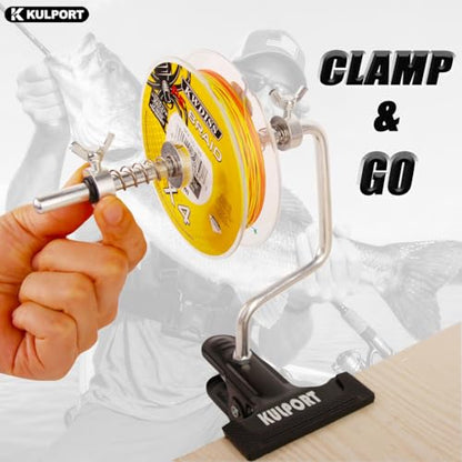 Fishing Line Winder Spooler with Clamp- Protable Multifunction Spooling Station System for Spinning & Casting Reels - Fishing Accessories Gifts for Men