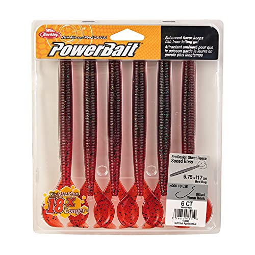 Berkley PowerBait Speed Boss Fishing Soft Bait - color: Redbug, size: 6 3/4"