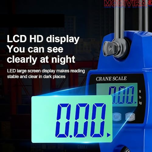 Digital Crane Scale Bow Draw Weight Scale LCD-Digital Electronic Aluminum Alloy Shell Weight 660lb Hanging Weight Scales Portable Travel for Fishing Outdoor as Other Occasions (Blue) - color: Blue