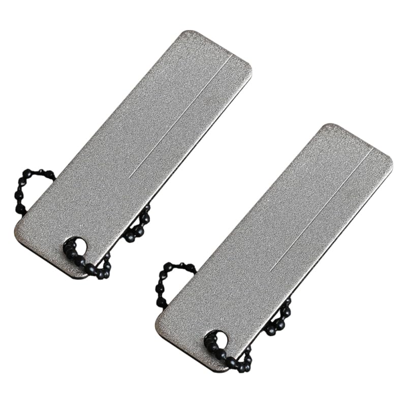 Healifty 2Pcs Pocket Whetstone Sharpening Stone Mini Portable Outdoor Sharpener for Compact Grinding Tool for Camping Pocket Carry 2.51 X 0.74 X 0.07 in