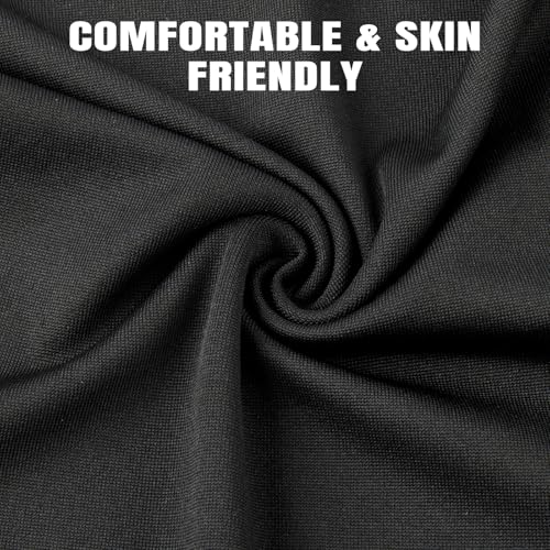 HONGTEYA 6 Pack Summer Neck Gaiter, UV Protection Cooling Face Mask Breathable Bandana Head Scarf Face Cover for Men Women - color: Black