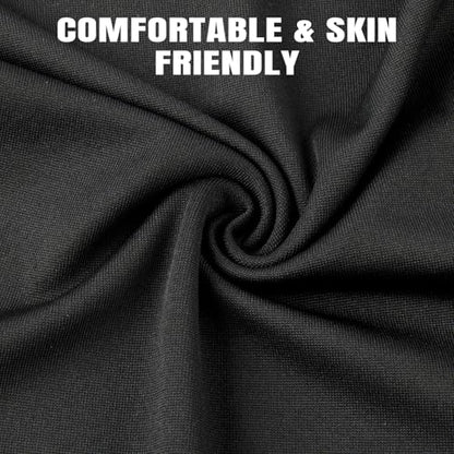 HONGTEYA 6 Pack Summer Neck Gaiter, UV Protection Cooling Face Mask Breathable Bandana Head Scarf Face Cover for Men Women - color: Black