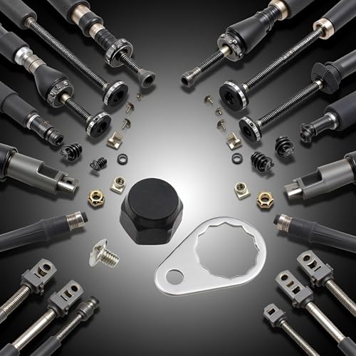 A Set M7 Fishing Reel Screws Nut Caps, Fishing Reel Handle Screw Cap Crank Nuts and Locking Plate Replacement for Left and Right Hand Plate DIY Fishing Reel Replacement Parts Accessories