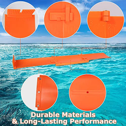 Fish Measuring Board Foldable, Floatable Compact Folding Fish Ruler for Boat, Unfolded 36 Inches Bump Board Fishing Ruler Folded to 12 Inches