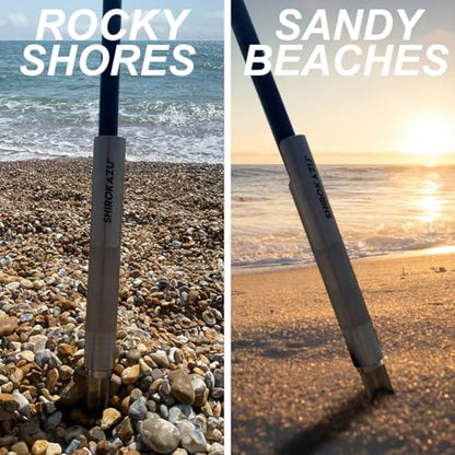 Hand Welded Surf Fishing Rod Holder Sand Spike – Marine Grade 316 Stainless Steel Beach Fishing Rod Holder, Portable Heavy Duty Ground Spike
